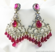 Diamond Rubellite earrings