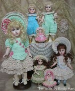 Ten small dolls